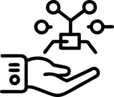 Hand interacting with holographic skills interface displaying learning growth teamwork innovation icons in empty space Set 3 vector