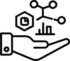 Hand interacting with holographic skills interface displaying learning growth teamwork innovation icons in empty space Set 2 vector