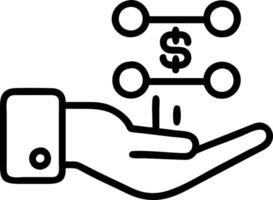 Hand interacting with holographic personal loan device showing financial services interest rates payment options icons in empty space Set 2 vector