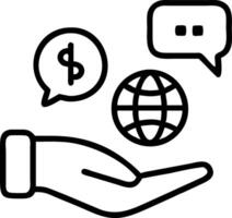 Hand interacting with holographic multilingual translation device showing various language icons and AI translator in empty space Set 2 vector
