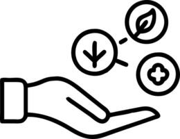 Hand interacting with holographic ISO 14001 certification interface displaying environmental management sustainability icons symbolizing ISO certification and eco practices in empt vector