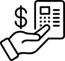 Hand interacting with holographic expense reporting tools for profit and loss with empty space background Set 2 vector