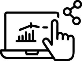 Hand interacting with holographic digital literacy activities with empty space background Set 26 vector