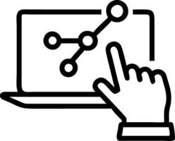 Hand interacting with holographic digital literacy activities with empty space background Set 29 vector