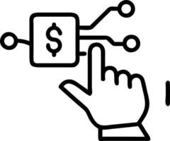 Hand interacting with holographic digital literacy activities with empty space background Set 10 vector