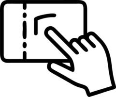 Hand interacting with holographic device showcasing digital literacy in education with empty space background Set 2 vector