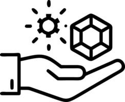 Hand interacting with holographic cost reduction device showing quality speed efficiency optimization icons for business performance in empty space Set 8 vector