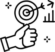 Hand interacting with holographic cost reduction device showing quality speed efficiency optimization icons for business performance in empty space Set 2 vector