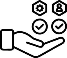 Hand interacting with holographic business ethics device showing integrity accountability teamwork fair practices icons in empty space Set 4 vector
