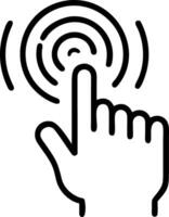 Hand interacting with holographic biometric authentication interface displaying fingerprint secured access data protection cybersecurity icons symbolizing secure login technology i vector
