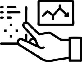 Hand interacting with dynamic graphs and data points displayed on a holographic interface to represent data analysis in business intelligence Set 2 vector