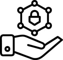 Hand holding holographic Zero Trust security model interface surrounded by security icons emphasizing cybersecurity principles and secure network access in empty space vector