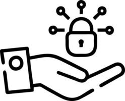 Hand holding holographic Zero Trust security model interface surrounded by security icons emphasizing cybersecurity principles and secure network access in empty space Set 2 vector