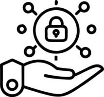 Hand holding holographic Zero Trust security model interface surrounded by security icons emphasizing cybersecurity principles and secure network access in empty space Set 4 vector