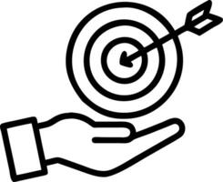 Hand holding holographic target with arrow in bullseye representing business target and marketing strategy in empty space Set 2 vector