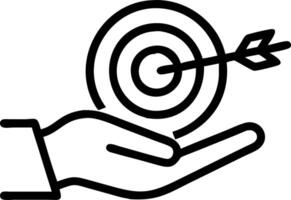 Hand holding holographic target with arrow in bullseye representing business target and marketing strategy in empty space Set 3 vector