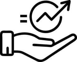 Hand holding holographic self improvement symbol representing growth mindset learning self improvement in empty space background vector