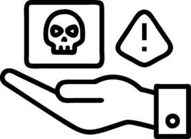 Hand holding holographic scam alert device with fraud phishing malware icons representing cyber threats and data protection in empty space Set 6 vector