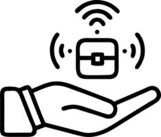 Hand holding holographic scam alert device with fraud phishing malware icons representing cyber threats and data protection in empty space Set 9 vector