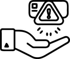 Hand holding holographic scam alert device with fraud phishing malware icons representing cyber threats and data protection in empty space Set 12 vector