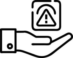 Hand holding holographic scam alert device with fraud phishing malware icons representing cyber threats and data protection in empty space Set 14 vector