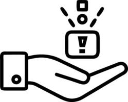 Hand holding holographic scam alert device with fraud phishing malware icons representing cyber threats and data protection in empty space Set 2 vector
