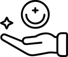 Hand holding holographic respect symbol representing empathy understanding respect in empty space background Set 2 vector