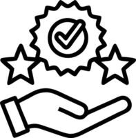 Hand holding holographic quality control magnifying glass over checkmark with certification icons on blue background Set 5 vector