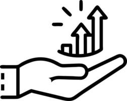 Hand holding holographic perspective symbol representing growth mindset learning perspective in empty space background vector