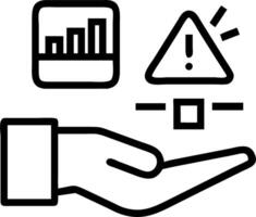 Hand holding holographic incident management icons diagnosing resolving problems with holographic theme in empty space Set 5 vector