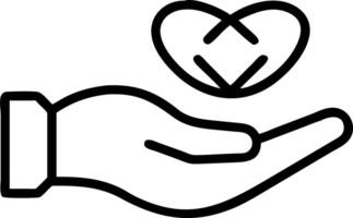 Hand holding holographic humanity symbol representing empathy understanding humanity in empty space background vector