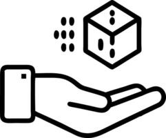 Hand holding holographic customization icon illustrating ERP software customization in cloud based setup minimal background vector