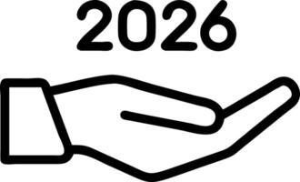 Hand holding holographic display illustrating investment strategies 2026 with empty space background vector
