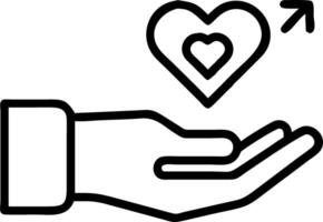 Hand holding holographic communication symbol representing empathy understanding communication in empty space background vector