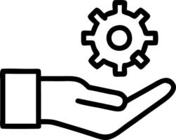 Hand holding holographic collaboration icon illustrating ERP software collaboration in cloud based setup minimal background Set 2 vector