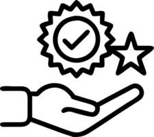 Hand holding holographic certified badge displaying Certified checkmark stars symbols symbolizing quality assurance accreditation validation in empty space Set 4 vector
