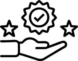 Hand holding holographic certified badge displaying Certified checkmark stars symbols symbolizing quality assurance accreditation validation in empty space Set 2 vector