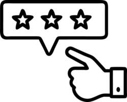 Hand giving one star holographic rating on negative customer review interface with dissatisfied emoticons in empty space vector