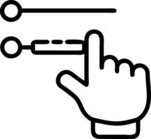 Hand dragging floating transparent slider bar selecting various options for interactive user interfaces vector