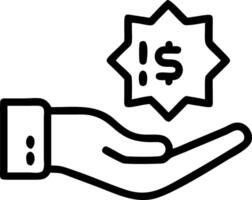 Hand displaying holographic reward scalability icon symbolizing risk reward scalability in financial management within empty space background vector