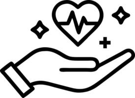 Hand displaying holographic symbols for wellness holistic living with empty space background vector