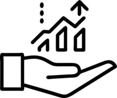 Hand displaying holographic cost optimization icons representing cost reduction quality increase productservice enhancement for company performance in empty space vector