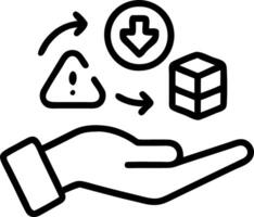 Hand displaying holographic LCA and sustainability icons with empty space theme vector
