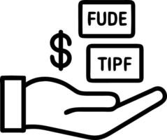 Hand displaying holographic budget tips for family trips with empty space background vector