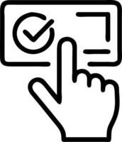 Hand confirming secure online payment on holographic digital interface with verification tick symbol in empty space Set 7 vector