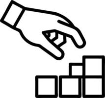 Hand arranging holographic wooden blocks spelling Loading 2026 with transition planning in empty space Set 2 vector