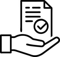 Hand approving a glowing digital contract with a checkmark to symbolize smart contracts and secure agreements in blockchain technology vector