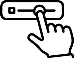 Hand adjusting a slider hologram from Min to Max satisfaction representing a satisfaction meter in a digital interface vector