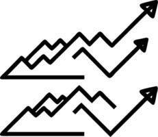 Growth arrows and expanding graphs symbolizing scalability and business growth within a digital interface Set 2 vector