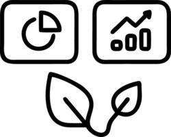 Green and eco friendly icons floating in an interactive dashboard to represent sustainability metrics in environmental monitoring vector